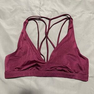 Women's Burgundy Strappy Bralette